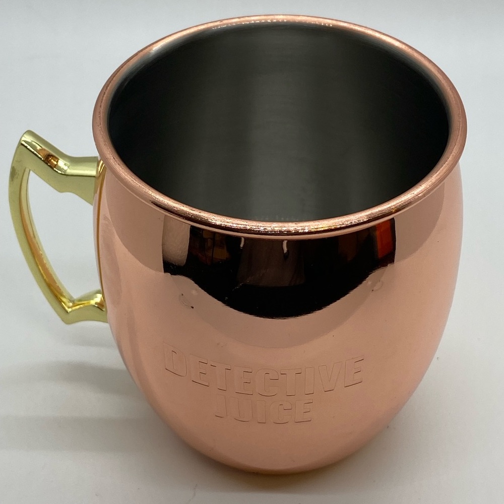 Eco One By Silver One International Shiny Silver w/Copper Handle‎ Coffee Mug